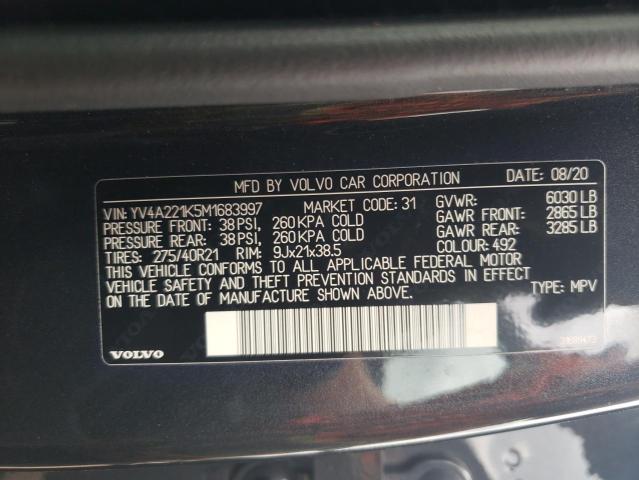 2021 VOLVO XC90 T6 MO - YV4A221K5M1683997