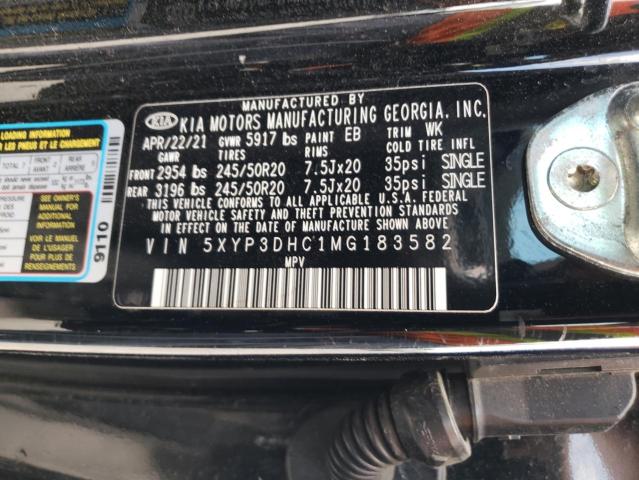 2021 Kia Telluride Ex VIN: 5XYP3DHC1MG183582 Lot: 63387324