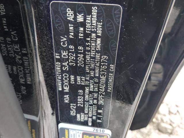 2021 KIA FORTE FE - 3KPF24ADXME376179