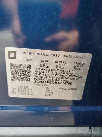 2020 CHEVROLET EQUINOX PR - 2GNAXPEX4L6274786