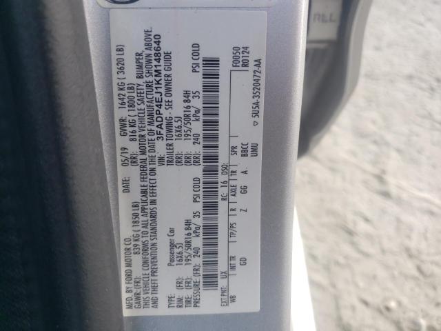 2019 FORD FIESTA SE - 3FADP4EJ1KM148640