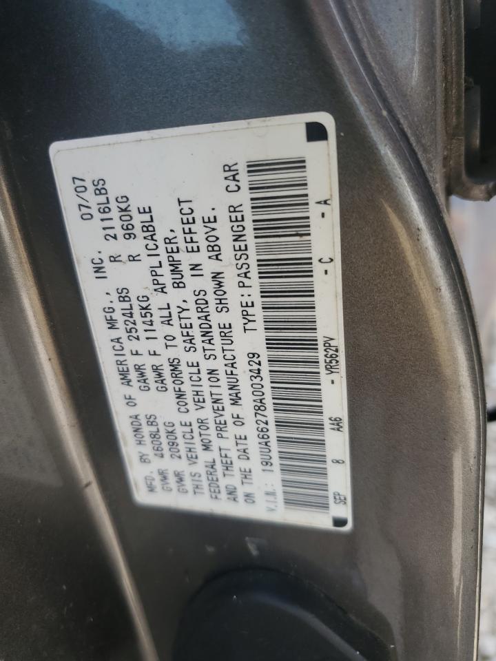 19UUA66278A003429 2008 Acura Tl