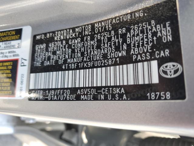 VIN 4T1BF1FK9FU025871 2015 Toyota Camry, LE no.12