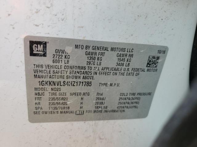 2017 GMC Acadia All Terrain VIN: 1GKKNVLS4HZ171785 Lot: 62324274