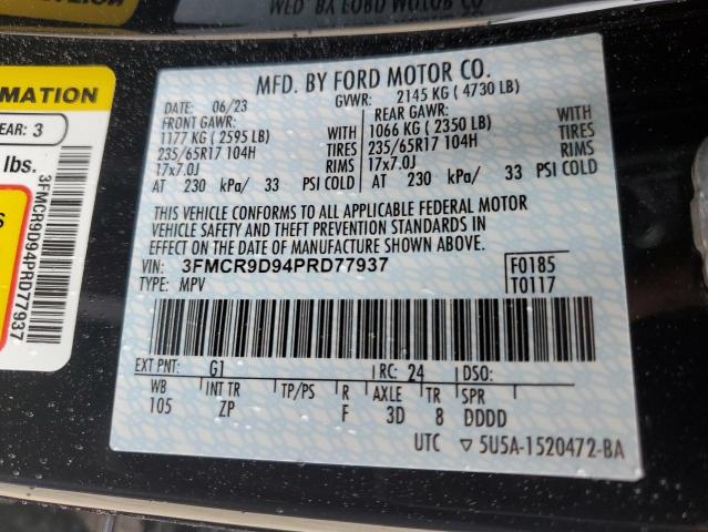 2023 Ford Bronco Sport Badlands VIN: 3FMCR9D94PRD77937 Lot: 61209304