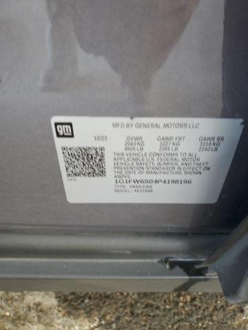 2023 Chevrolet Bolt Ev 1Lt VIN: 1G1FW6S04P4198196 Lot: 61948674