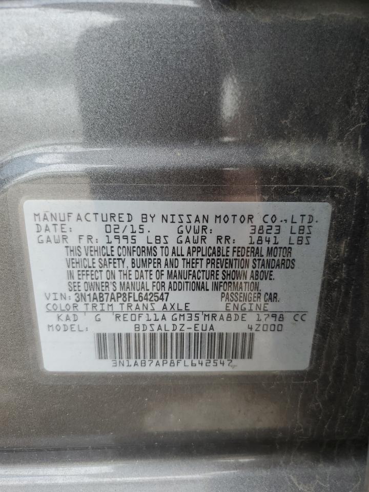 3N1AB7AP8FL642547 2015 Nissan Sentra S