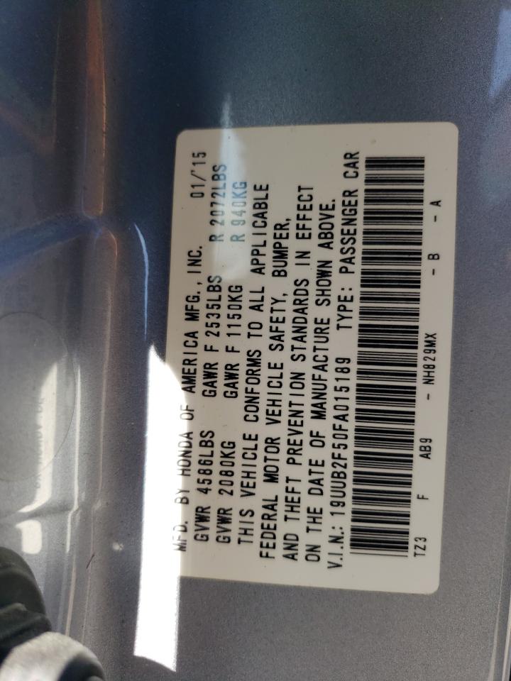 19UUB2F50FA015189 2015 Acura Tlx Tech