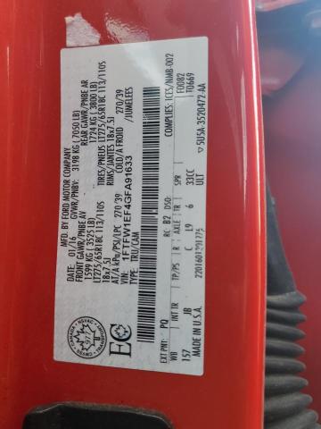2016 FORD F150 SUPER - 1FTFW1EF4GFA91633