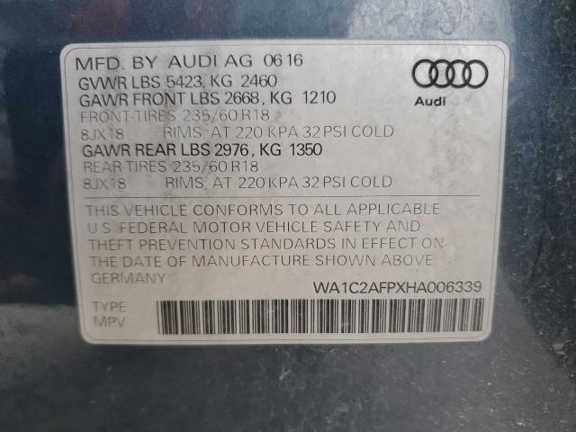 VIN WA1C2AFPXHA006339 2017 Audi Q5, Premium no.13