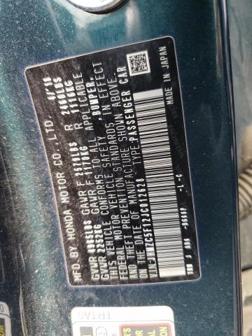 2018 HONDA CLARITY JHMZC5F12JC012628