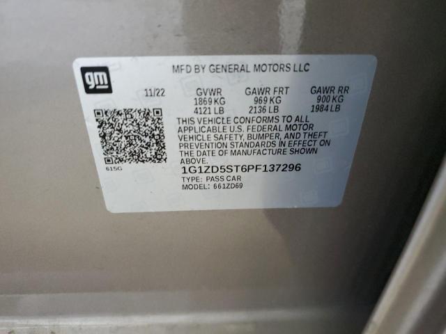 2021 Chevrolet Malibu Lt VIN: 1G1ZD5ST6PF137296 Lot: 61638114