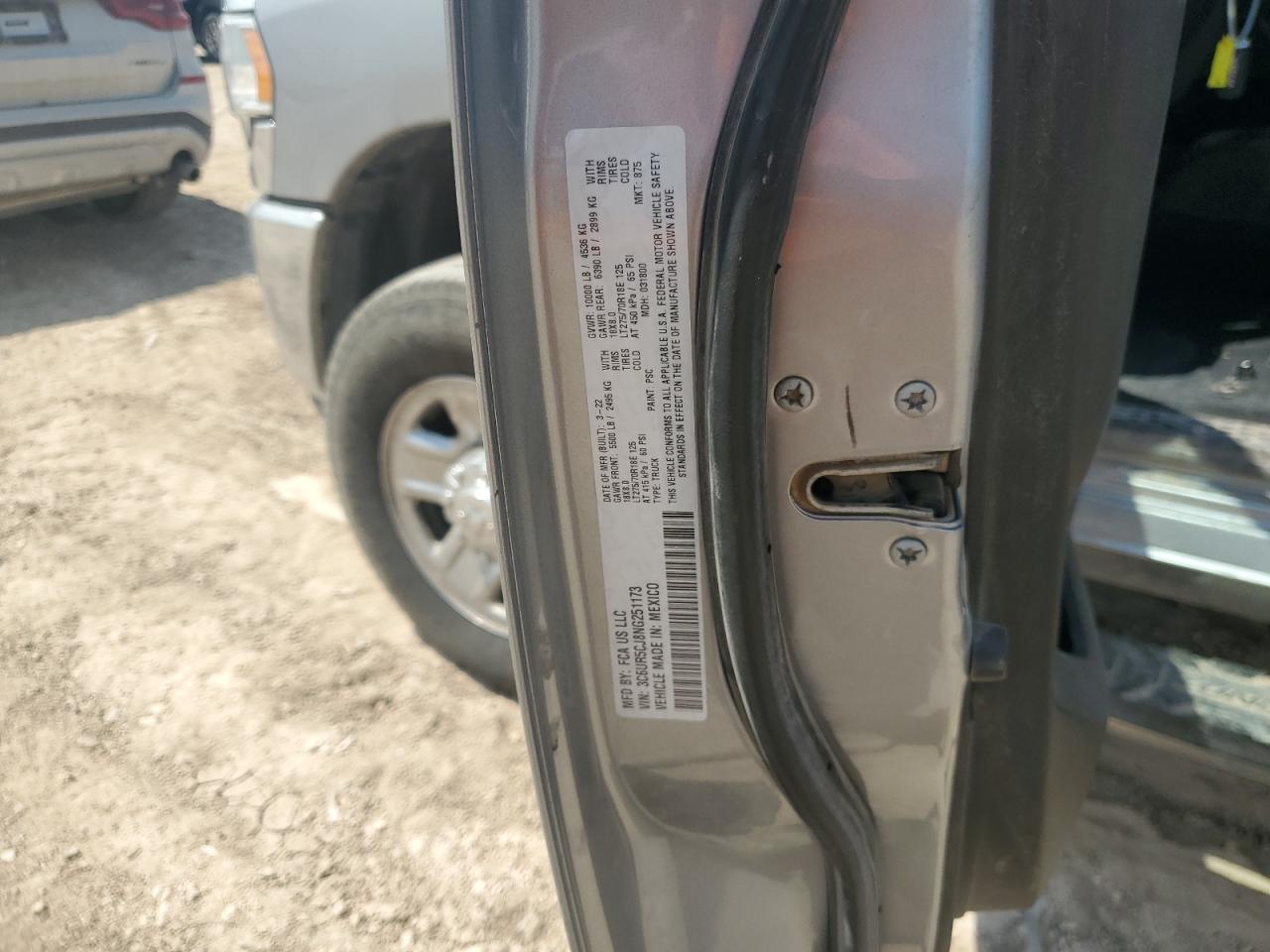 3C6UR5CJ8NG251173 2022 Ram 2500 Tradesman