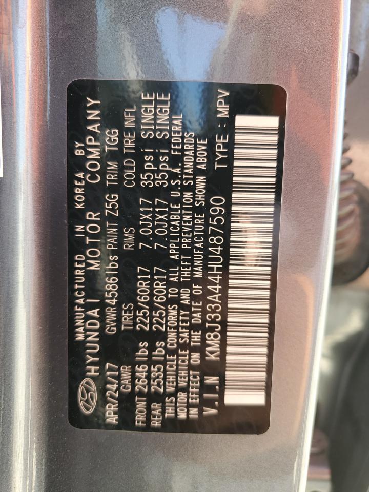 KM8J33A44HU487590 2017 Hyundai Tucson Limited