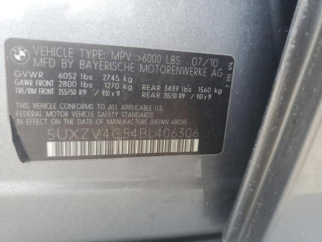 2011 BMW X5 xDrive35I VIN: 5UXZV4C54BL406306 Lot: 61761814