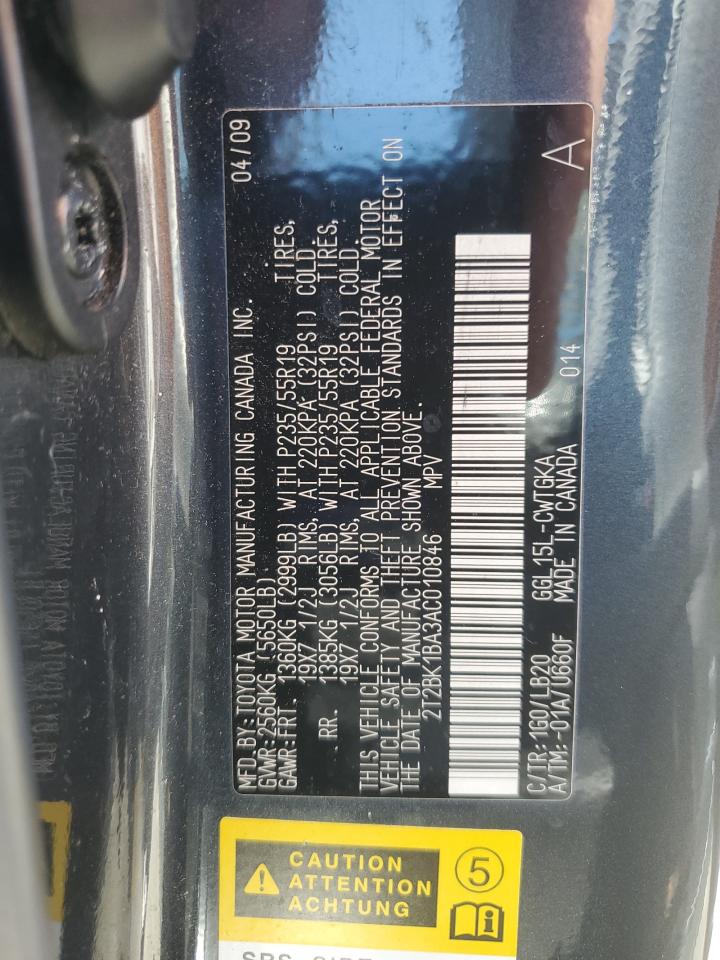 2T2BK1BA3AC010846 2010 Lexus Rx 350