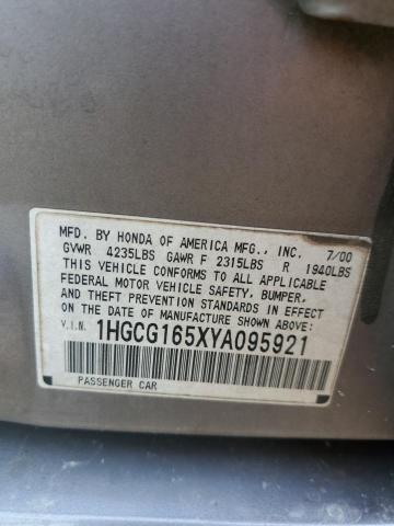 2000 Honda Accord Ex VIN: 1HGCG165XYA095921 Lot: 61657934