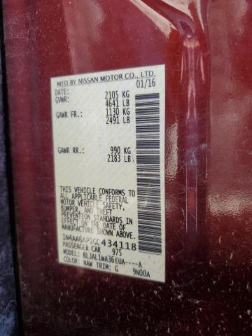 2016 NISSAN MAXIMA 3.5 - 1N4AA6AP1GC434118