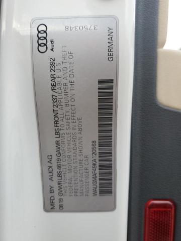 2019 AUDI A4 PREMIUM - WAUGMAF49KA120568