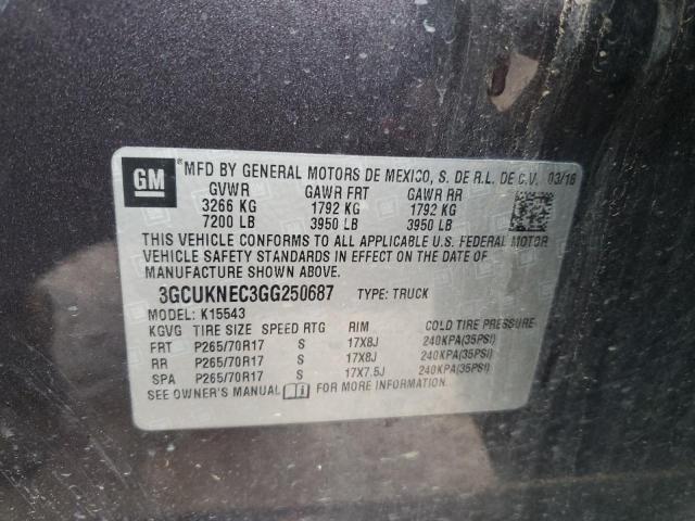 2016 CHEVROLET SILVERADO - 3GCUKNEC3GG250687