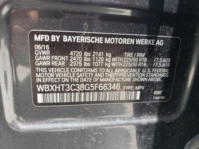 VIN WBXHT3C38G5F66346 2016 BMW X1, Xdrive28I no.13