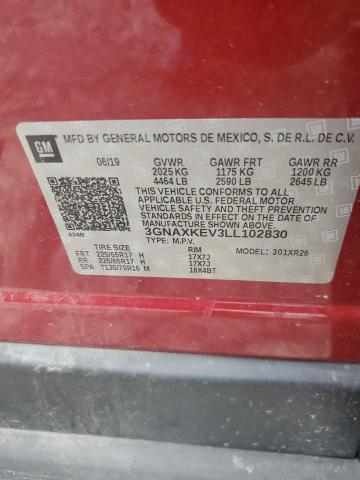 2020 CHEVROLET EQUINOX LT - 3GNAXKEV3LL102830