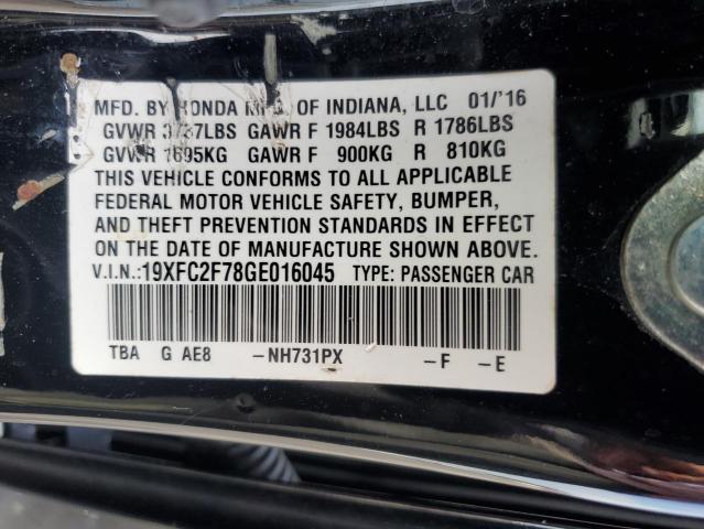 2016 HONDA CIVIC EX - 19XFC2F78GE016045
