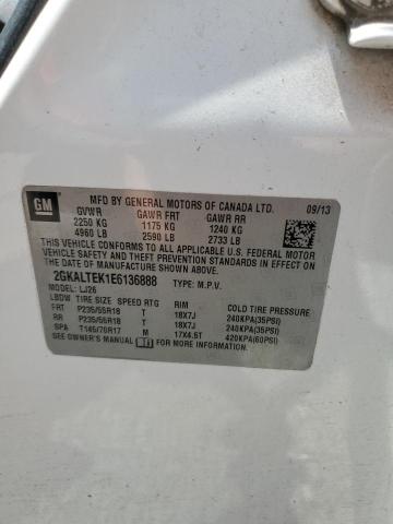 2014 GMC Terrain Slt VIN: 2GKALTEK1E6136888 Lot: 61340474