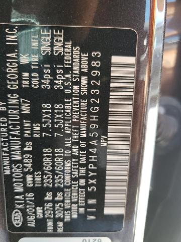 2017 KIA SORENTO EX - 5XYPH4A59HG232983