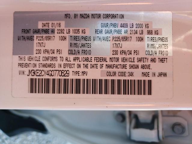 2016 Mazda Cx-5 Touring VIN: JM3KE2CY4G0770629 Lot: 61209734