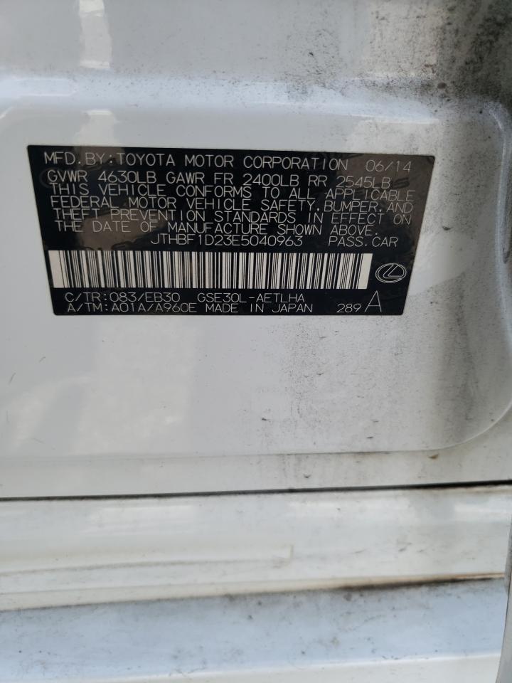 JTHBF1D23E5040963 2014 Lexus Is 250