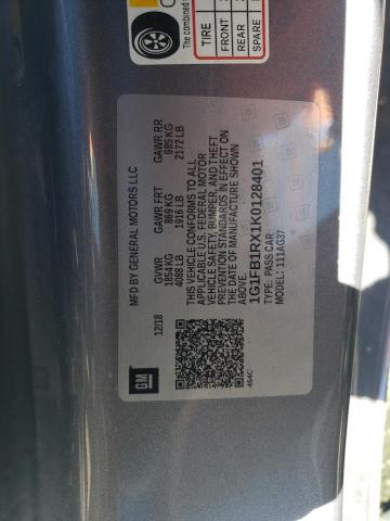 2019 Chevrolet Camaro Ls VIN: 1G1FB1RX1K0128401 Lot: 60408734