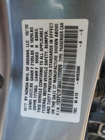 2021 HONDA CIVIC EX - 19XFC1F38ME000009