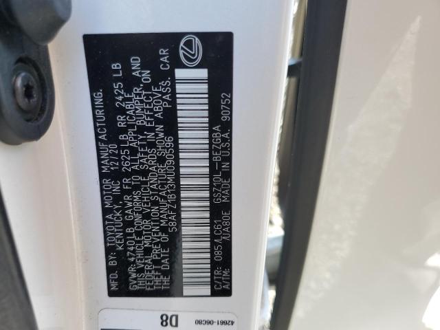 2021 Lexus Es 350 Base VIN: 58AFZ1B13MU090596 Lot: 60458434