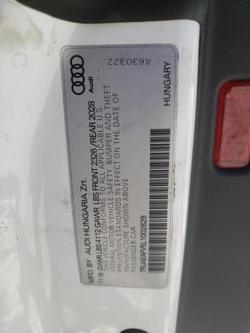 2020 AUDI TT TRUAEAFV5L1002829