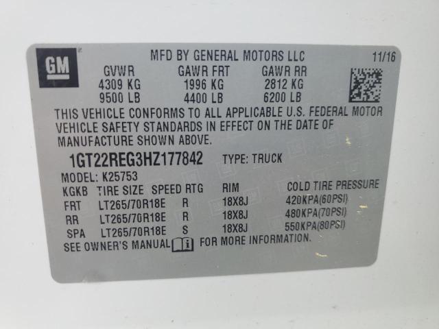 2017 GMC SIERRA K25 - 1GT22REG3HZ177842