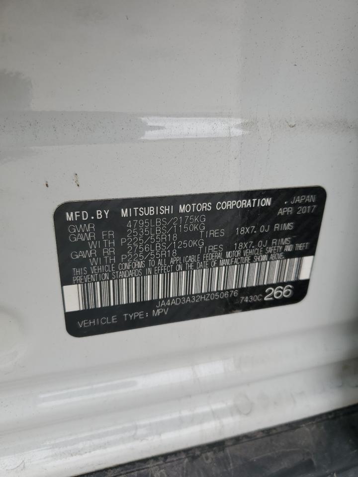 JA4AD3A32HZ050676 2017 Mitsubishi Outlander Se