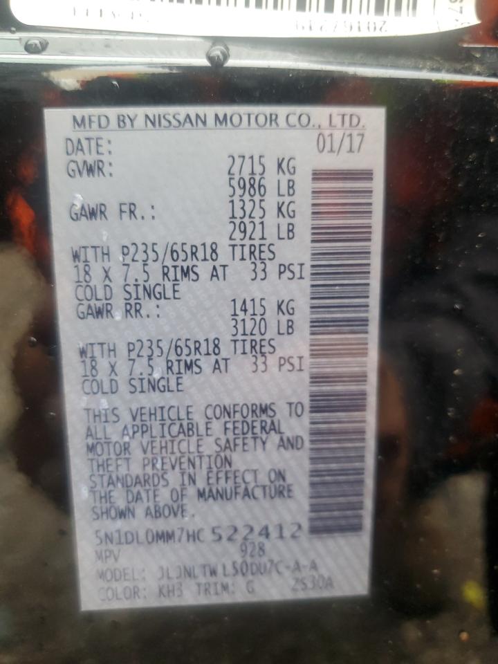 5N1DL0MM7HC522412 2017 Infiniti Qx60