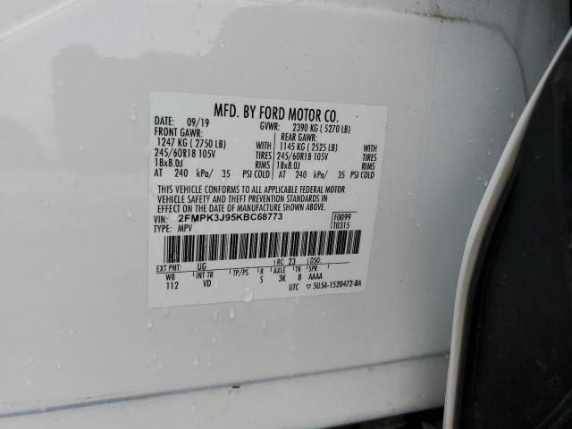 2019 FORD EDGE SEL - 2FMPK3J95KBC68773