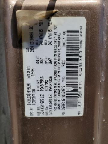 2000 Dodge Ram 1500 VIN: 3B7HF13Z1YG159375 Lot: 62252434