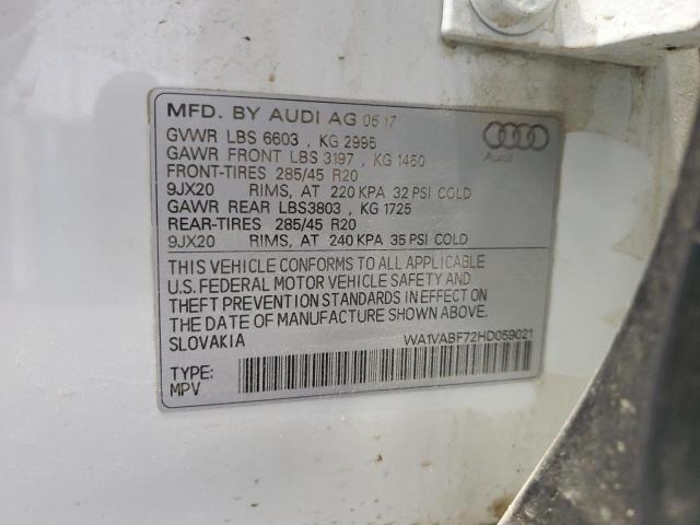 2020 AUDI 100 QUATTR - WA1VABF72HD059021