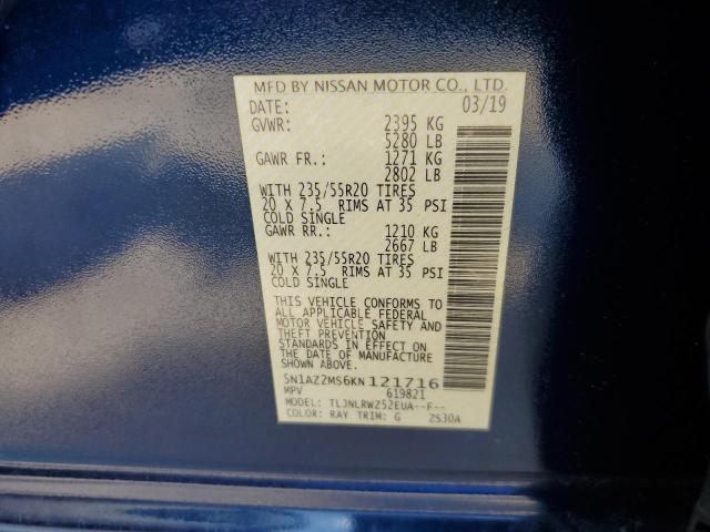 2019 NISSAN MURANO S - 5N1AZ2MS6KN121716