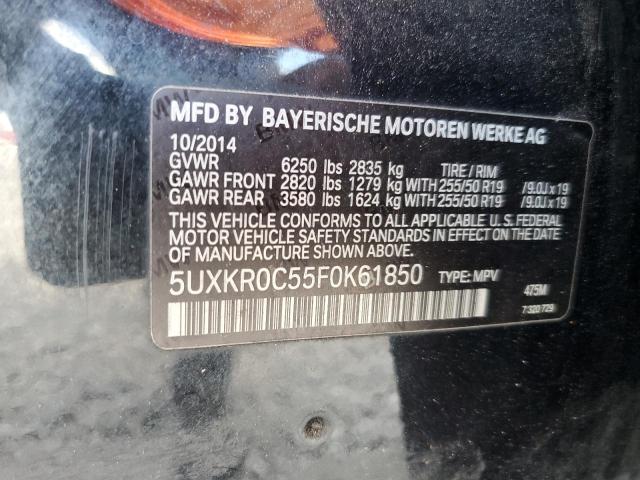 2015 BMW X5 xDrive35I VIN: 5UXKR0C55F0K61850 Lot: 62465774