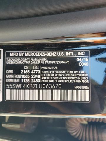 VIN 55SWF4KB7FU063670 2015 Mercedes-Benz C-Class, 3... no.12