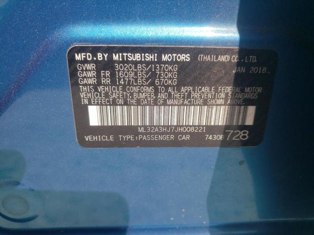 2018 MITSUBISHI MIRAGE ES - ML32A3HJ7JH008221