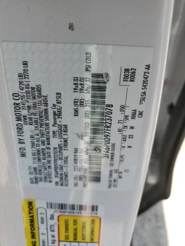 VIN 3FA6P0D97FR237078 2015 Ford Fusion, Titanium no.12