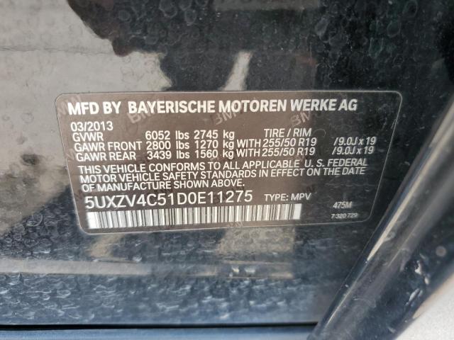 VIN 5UXZV4C51D0E11275 2013 BMW X5, Xdrive35I no.13