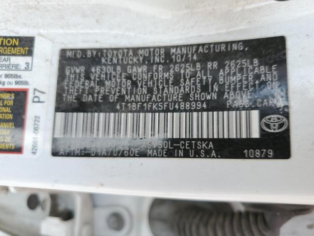 VIN 4T1BF1FK5FU488994 2015 Toyota Camry, LE no.12