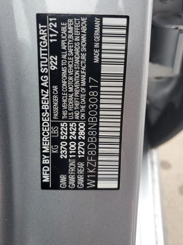 2022 Mercedes-Benz E 350 VIN: W1KZF8DB8NB030817 Lot: 60547734