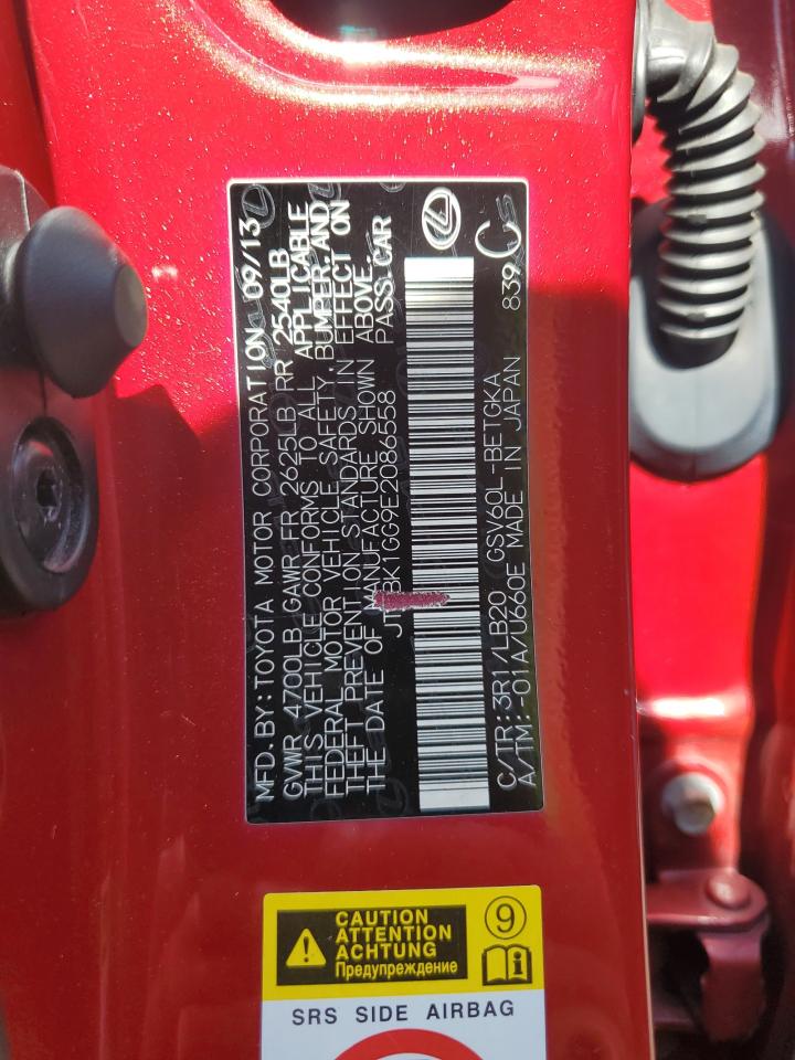 JTHBK1GG9E2086558 2014 Lexus Es 350